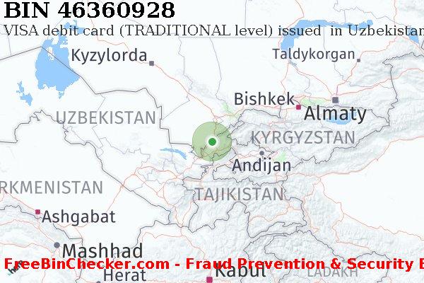 46360928 VISA debit Uzbekistan UZ BIN 목록