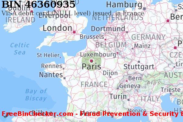 46360935 VISA debit France FR BIN List