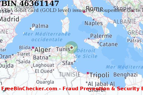 46361147 VISA debit Tunisia TN BIN Liste 