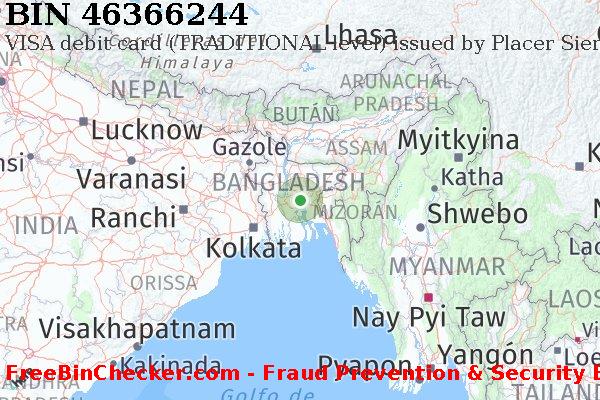 46366244 VISA debit Bangladesh BD Lista de BIN