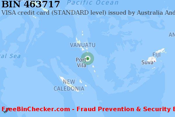 463717 VISA credit Vanuatu VU BIN List