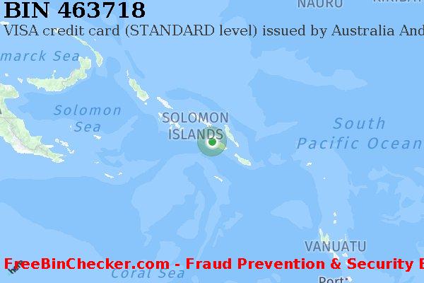 463718 VISA credit Solomon Islands SB BIN List