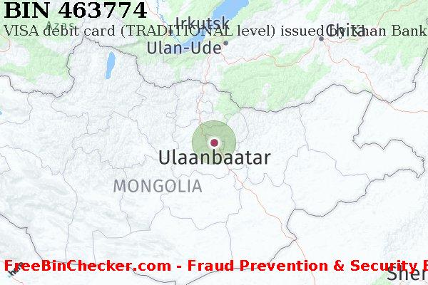 463774 VISA debit Mongolia MN BIN 목록