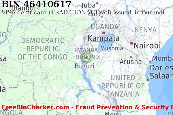 46410617 VISA debit Burundi BI बिन सूची