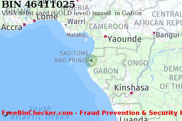 46411025 VISA debit Gabon GA BIN List