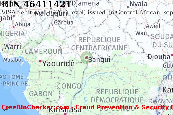 46411421 VISA debit Central African Republic CF BIN Liste 