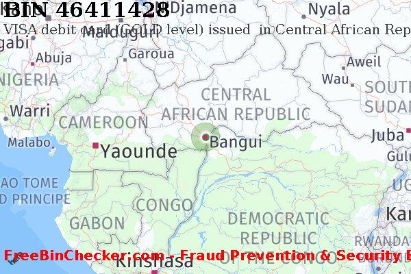 46411428 VISA debit Central African Republic CF BIN List