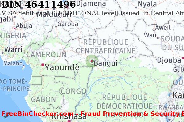 46411496 VISA debit Central African Republic CF BIN Liste 