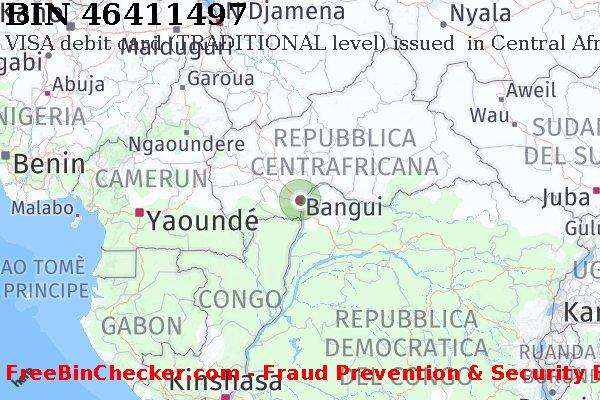 46411497 VISA debit Central African Republic CF Lista BIN
