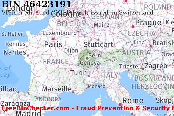46423191 VISA credit Switzerland CH BIN List