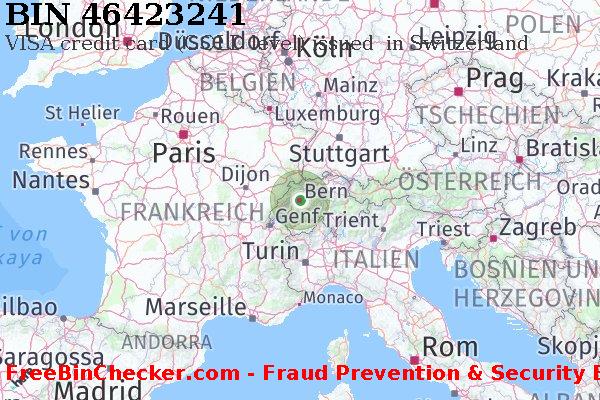 46423241 VISA credit Switzerland CH BIN-Liste