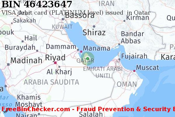46423647 VISA debit Qatar QA Lista BIN