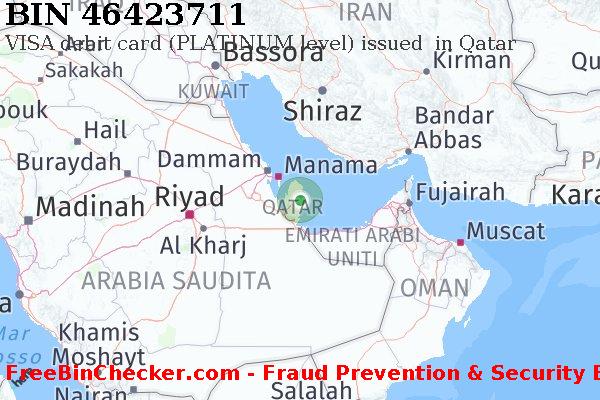 46423711 VISA debit Qatar QA Lista BIN