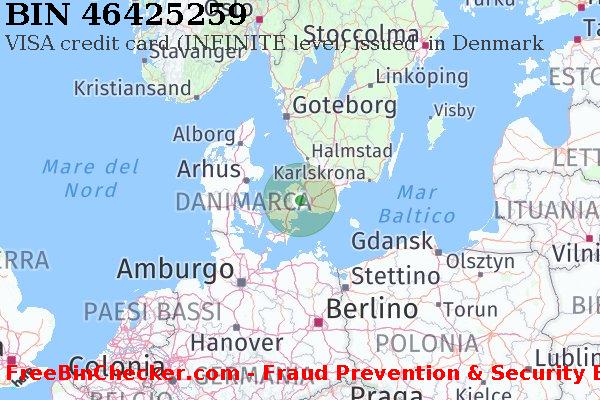 46425259 VISA credit Denmark DK Lista BIN