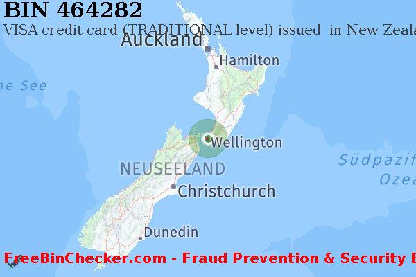 464282 VISA credit New Zealand NZ BIN-Liste
