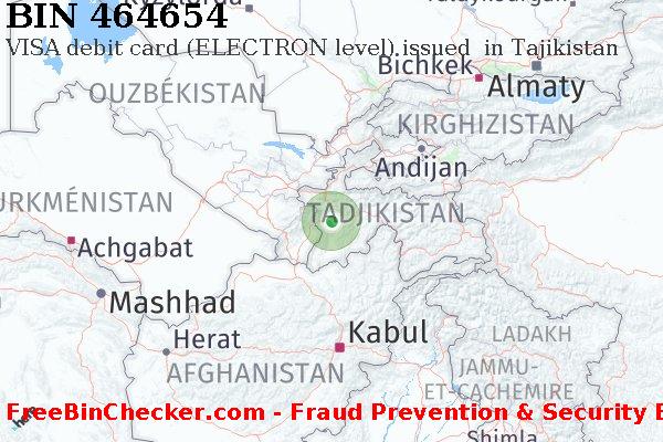 464654 VISA debit Tajikistan TJ BIN Liste 