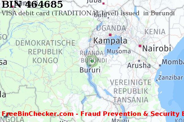 464685 VISA debit Burundi BI BIN-Liste