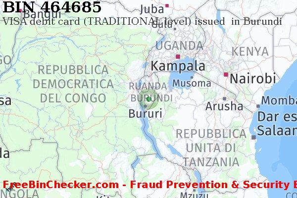 464685 VISA debit Burundi BI Lista BIN