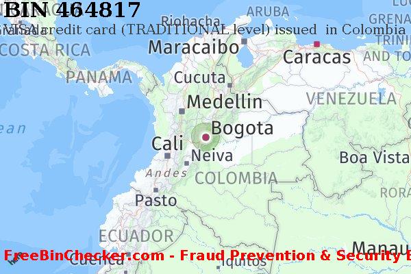 464817 VISA credit Colombia CO बिन सूची