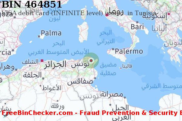 464851 VISA debit Tunisia TN قائمة BIN