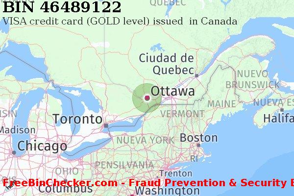 46489122 VISA credit Canada CA Lista de BIN