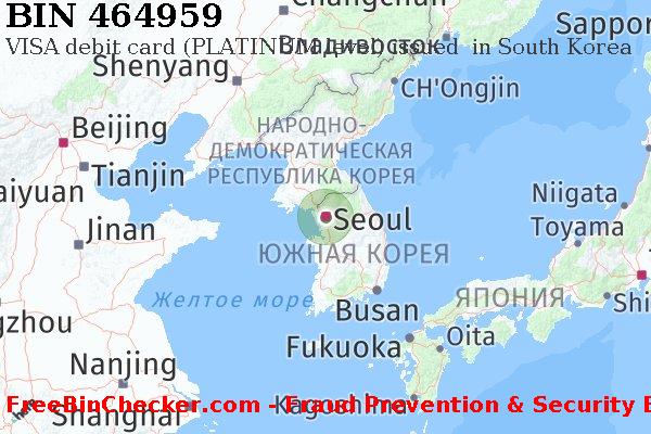464959 VISA debit South Korea KR Список БИН
