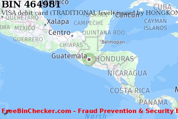 464981 VISA debit Guatemala GT BIN List