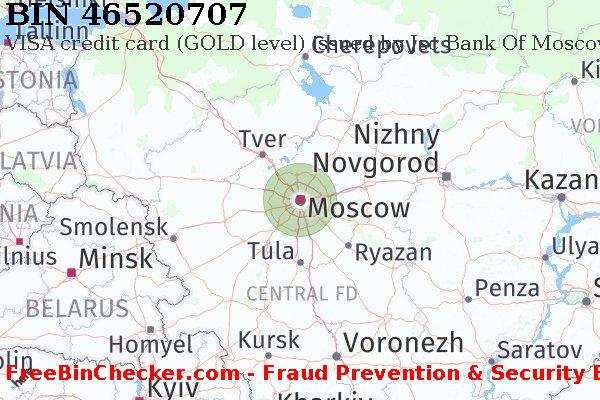 46520707 VISA credit Russian Federation RU BIN List