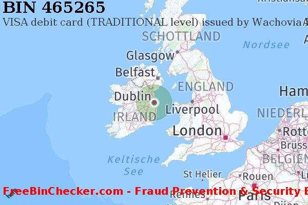 465265 VISA debit Ireland IE BIN-Liste