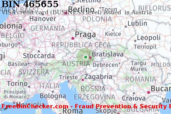 465655 VISA credit Austria AT Lista BIN