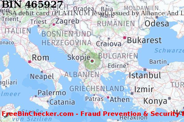 465927 VISA debit Macedonia MK BIN-Liste