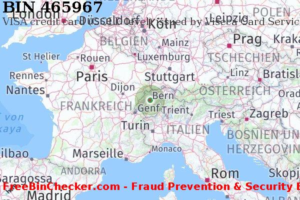 465967 VISA credit Switzerland CH BIN-Liste