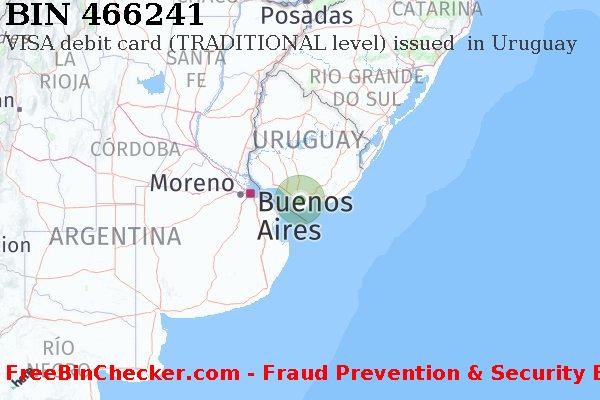 466241 VISA debit Uruguay UY BIN Lijst
