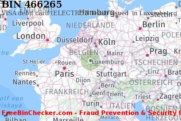 466265 VISA debit Luxembourg LU BIN-Liste