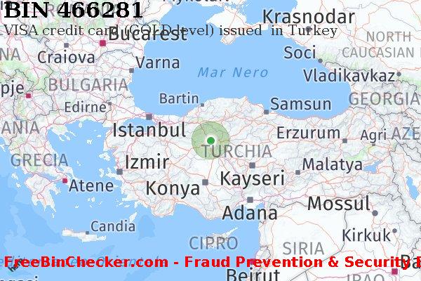 466281 VISA credit Turkey TR Lista BIN