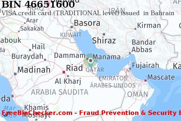 46651600 VISA credit Bahrain BH Lista de BIN