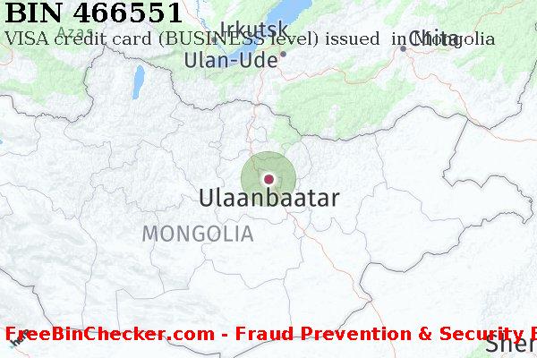466551 VISA credit Mongolia MN BIN List