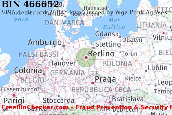 466652 VISA debit Germany DE Lista BIN