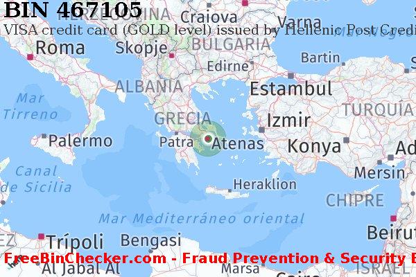 467105 VISA credit Greece GR Lista de BIN