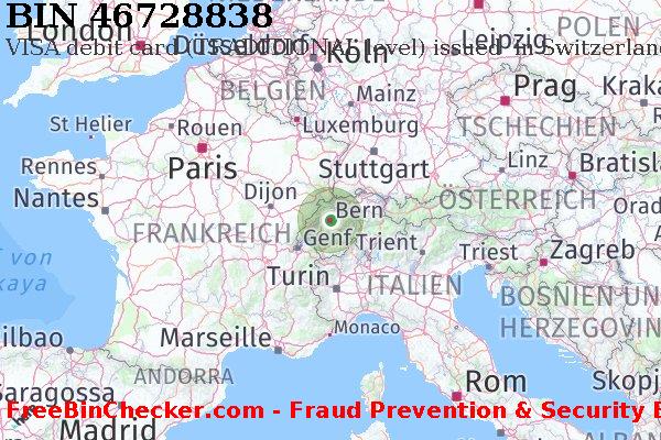 46728838 VISA debit Switzerland CH BIN-Liste