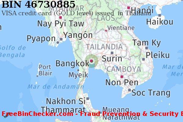 46730885 VISA credit Thailand TH Lista de BIN