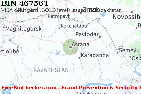 467561 VISA debit Kazakhstan KZ BIN Liste 