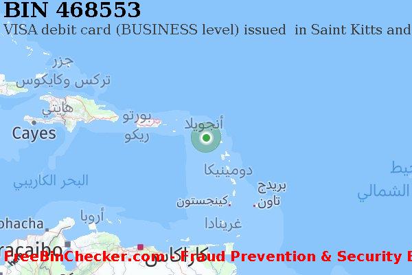468553 VISA debit Saint Kitts and Nevis KN قائمة BIN