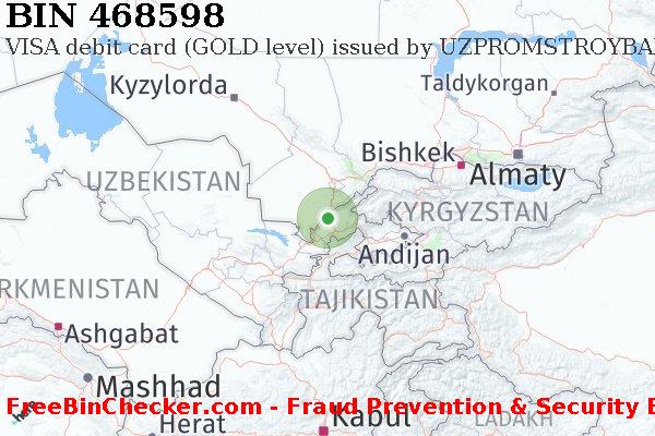 468598 VISA debit Uzbekistan UZ BIN List