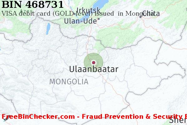 468731 VISA debit Mongolia MN BIN List
