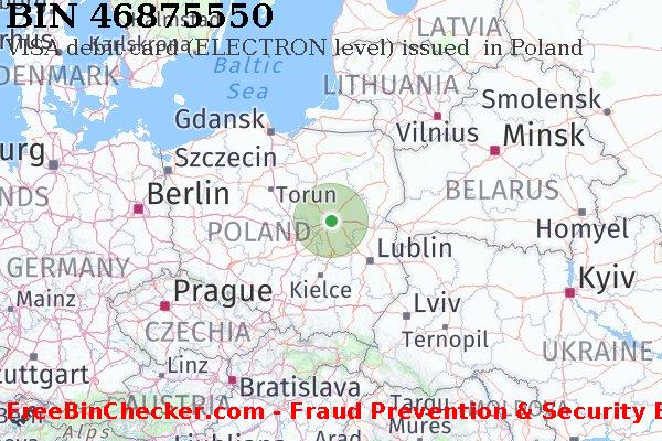 46875550 VISA debit Poland PL BIN 목록