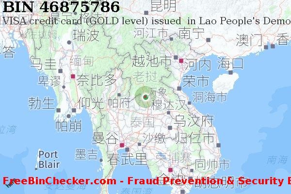46875786 VISA credit Lao People's Democratic Republic LA BIN列表