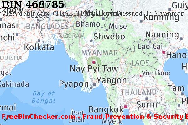 468785 VISA debit Myanmar MM बिन सूची