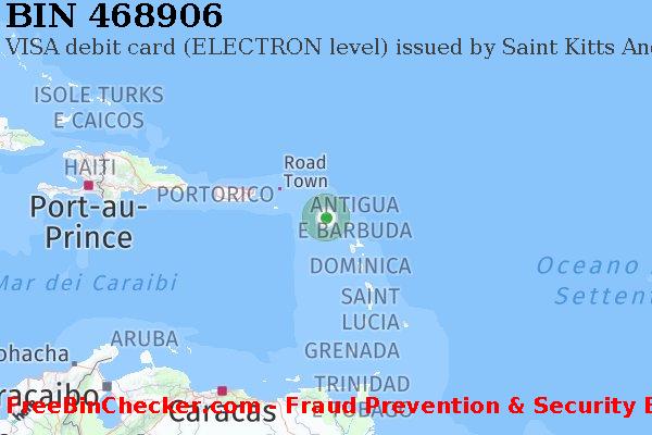 468906 VISA debit Saint Kitts and Nevis KN Lista BIN