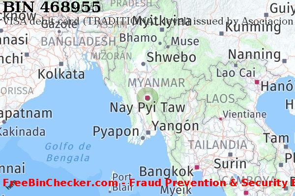 468955 VISA debit Myanmar MM Lista de BIN
